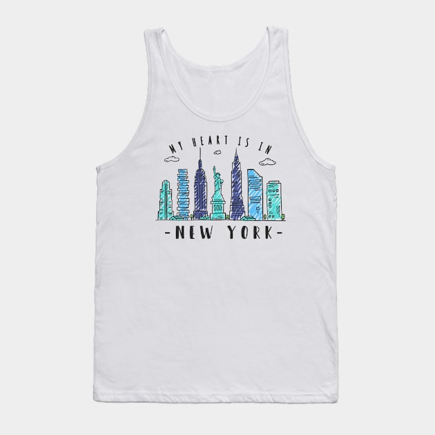 My Heart is in New York Tank Top by Bestseller